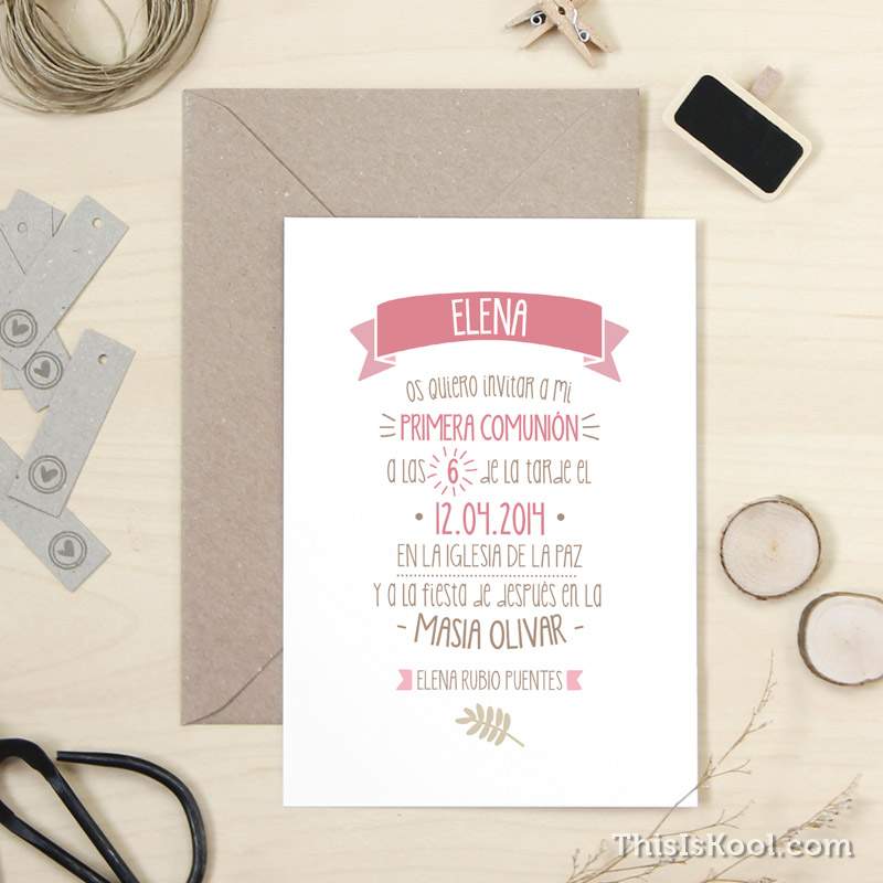 Inivtación de comunión etsilo mr wonderful